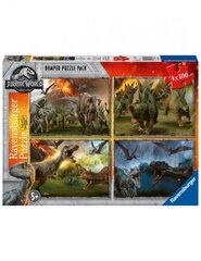 Ravensburger - Puzzle 4x100 Jurassic Park цена и информация | Настольные игры, головоломки | 220.lv