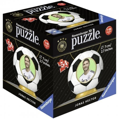 Ravensburger - 3D Puzzle 54 Ball Jonas Hector Player цена и информация | Galda spēles | 220.lv