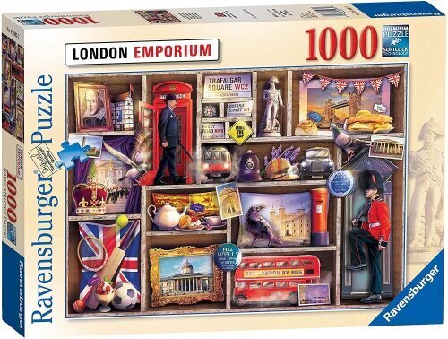 Ravensburger - Puzzle 1000 London Emporium cena un informācija | Galda spēles | 220.lv