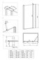 Deante dušas durvis Moon, 90,100,110,120 x 200 cm, Nero cena un informācija | Dušas durvis, dušas sienas | 220.lv