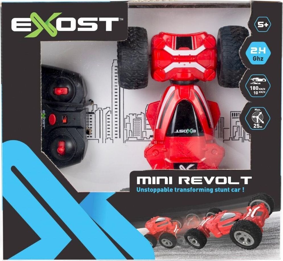 Exost Mini Revolt tālvadības triku mašīna, sarkana cena un informācija | Rotaļlietas zēniem | 220.lv