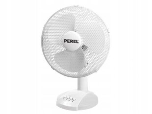 Galda ventilators Perel 30 cm 40W, balts cena un informācija | Ventilatori | 220.lv