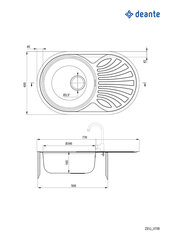 Virtuves izlietne Deante Twist ZEU_311B, Decor цена и информация | Раковины на кухню | 220.lv