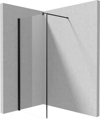 Walk-In dušas kabīne Deante Kerria Plus, 70,80,90,100,110,120 x 200 cm, Nero cena un informācija | Dušas durvis, dušas sienas | 220.lv