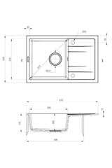 Deante granīta virtuves izlietne Deante Corio ZRC 2113, Graphite цена и информация | Раковины на кухню | 220.lv