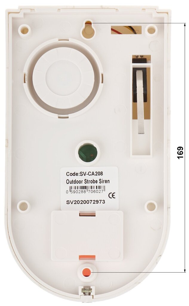 ĀRĒJĀ SIRĒNA SV-CA208 cena un informācija | Drošības sistēmas, kontrolieri | 220.lv