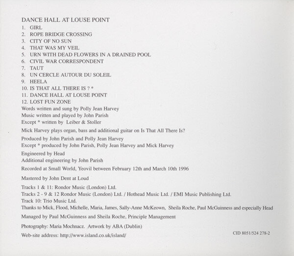 John Parish - Dance Hall At Louse Point, CD, Digital Audio Compact Disc цена и информация | Vinila plates, CD, DVD | 220.lv