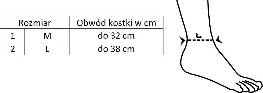 Stabilizators potītes locītavai TOROS-GROUP, neoprēna ar lipekļa aizdari, izmērs 1 cena un informācija | Ķermeņa daļu fiksatori | 220.lv