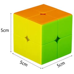Prāta spēle Rubika kubs 2x2, bez uzlīmēm cena un informācija | Galda spēles | 220.lv