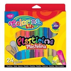 Пластилин Colorino Kids, 24 насыщенных цвета, мягкий, легко формируется цена и информация | Принадлежности для рисования, лепки | 220.lv