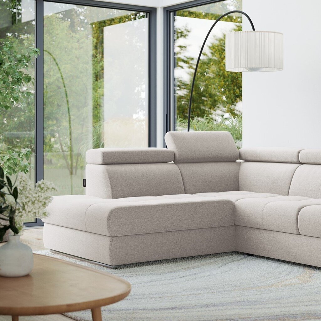 Stūra dīvāns Homede Frada, smilškrāsas cena un informācija | Stūra dīvāni | 220.lv