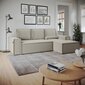Stūra dīvāns Homede Sauris, gaišas smilškrāsas cena un informācija | Stūra dīvāni | 220.lv