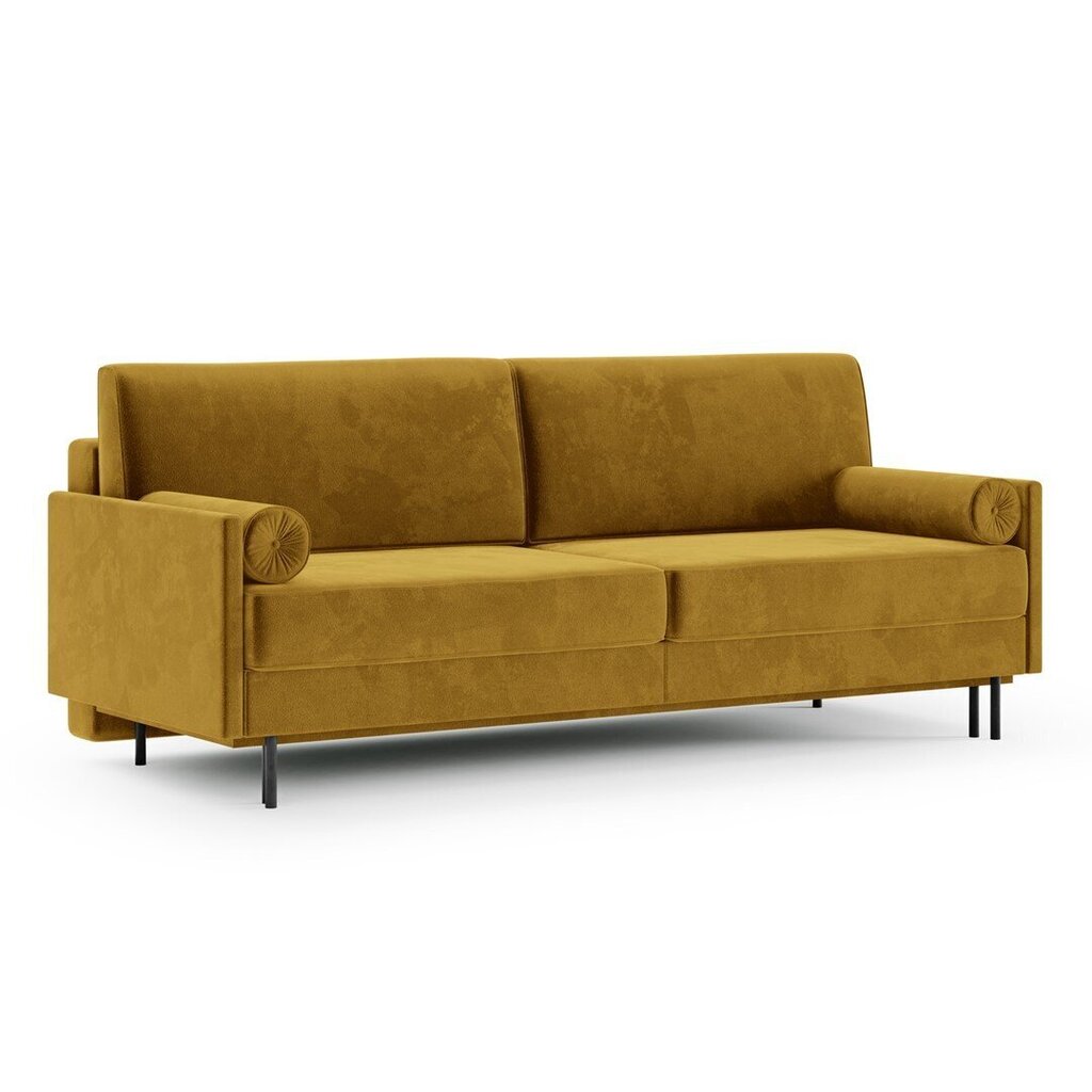 Dīvāns Homede Rossi 3S, dzeltens cena un informācija | Dīvāni | 220.lv