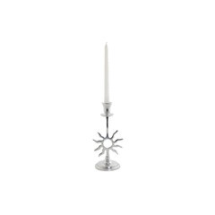Svečturi DKD Home Decor Alumīnija Sudrabaini (3 gab) (12.5 x 10.5 x 26.5 cm) cena un informācija | Sveces un svečturi | 220.lv
