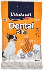 Лакомство для собак Vitakraft Dental Sticks 3в1 цена и информация | Лакомства для собак | 220.lv