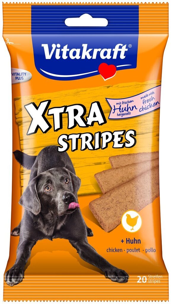 Gardumi suņiem, VITAKRAFT XTRA STRIPES POULTRY 2336723, 200 g cena un informācija | Gardumi suņiem | 220.lv