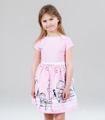 Детское платье 231229 01, светло-розовый/черный цвет, 231229*01-140 цена и информация | Платья для девочек | 220.lv