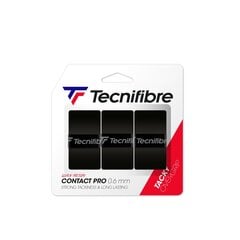 Обмотки для теннисной ракетки Tecnifibre Contact Pro, 3 шт., Черные цена и информация | Товары для большого тенниса | 220.lv