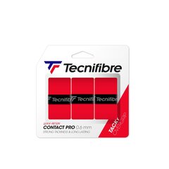 Обмотки для теннисной ракетки Tecnifibre Contact Pro 3 шт. красные цена и информация | Товары для большого тенниса | 220.lv