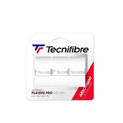 Обмотки для теннисной ракетки Tecnifibre Players Dry 3 шт. белые цена и информация | Товары для большого тенниса | 220.lv
