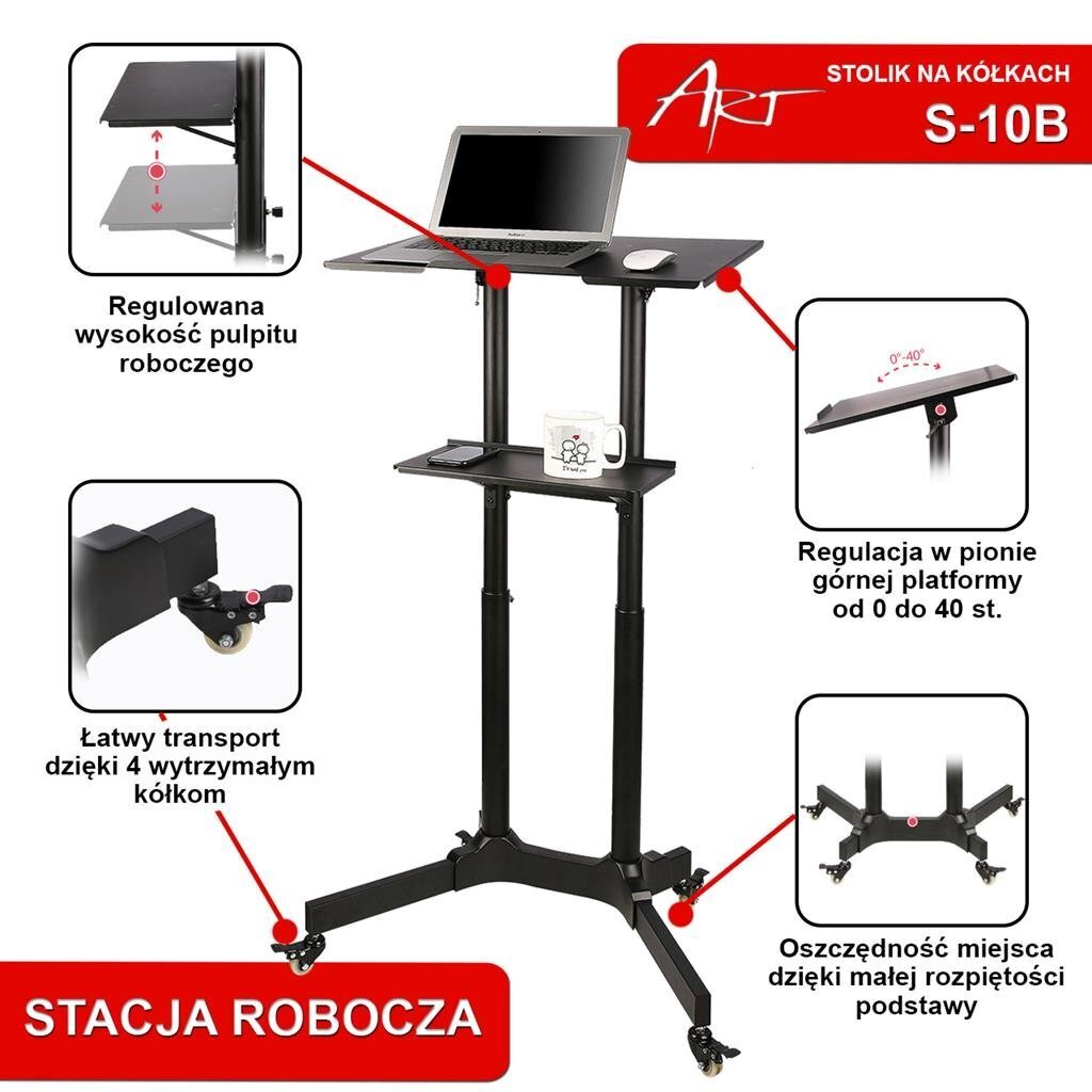 Art STO-S-10B cena un informācija | Datorgaldi, rakstāmgaldi, biroja galdi | 220.lv