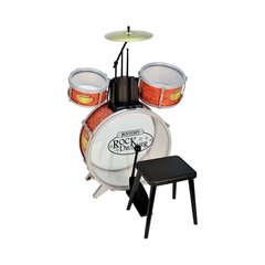 Rock Drum Set with Stool cena un informācija | Attīstošās rotaļlietas | 220.lv