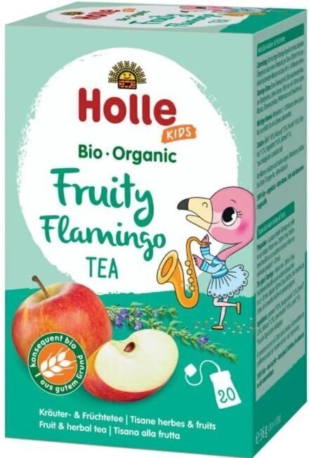 Augļu un zāļu tēja bērniem, Holle BIO “Fruity Flamingo”, 20 maisiņi cena un informācija | Dzērieni, uzkodas bērniem | 220.lv