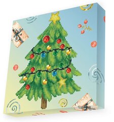 Dimantu mozaīka Merry chridtmas tree 28x28 cm cena un informācija | Dimantu mozaīkas | 220.lv