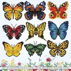 Dimantu mozaīka Butterfly Showase 41x41 cm cena un informācija | Dimantu mozaīkas | 220.lv