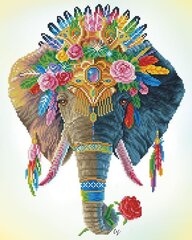 Dimantu mozaīka Bohemian Elephant 41x51 cm cena un informācija | Dimantu mozaīkas | 220.lv