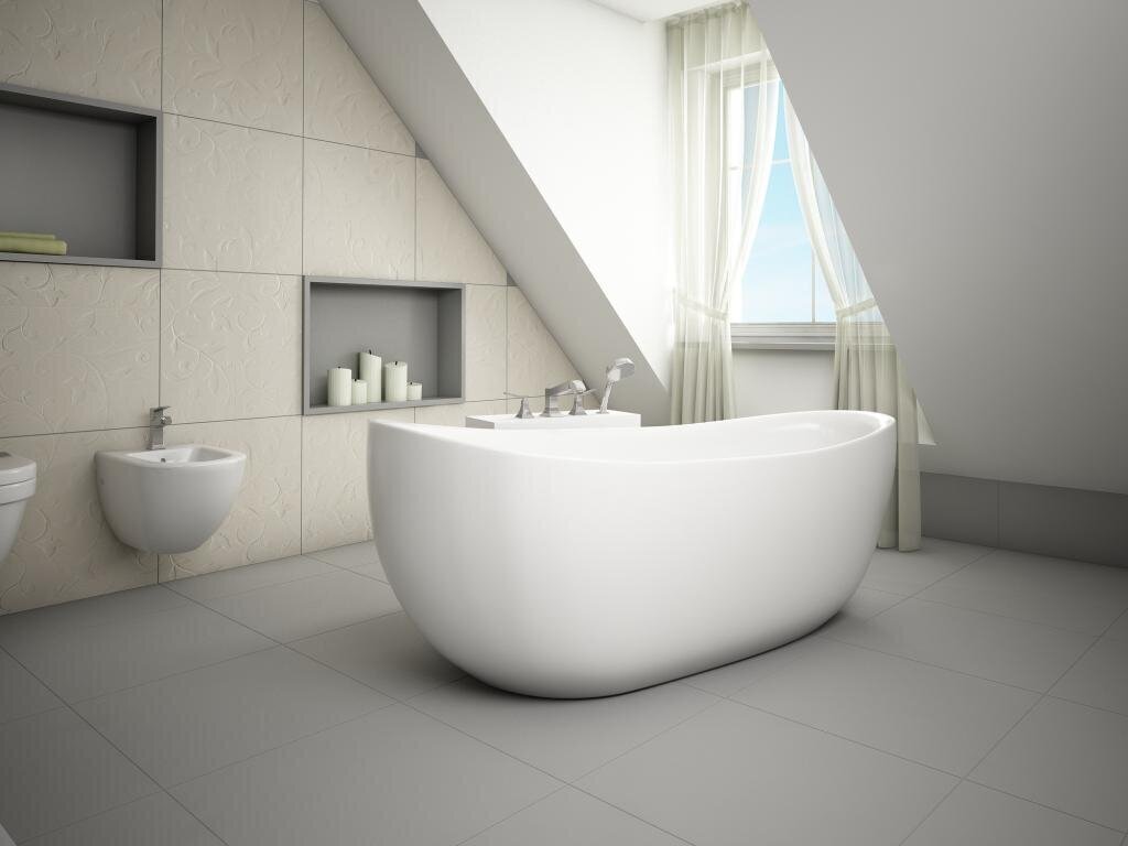 Brīvi stāvoša vanna GIANNA 170 cm, balta, klik-klak + sifons, kompozīts cena un informācija | Vannas | 220.lv