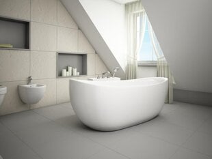 Brīvi stāvoša vanna GIANNA 185 cm, balta, klik-klak + sifons, kompozīts цена и информация | Ванны | 220.lv