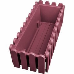 Ящик для цветов Landhaus с автополивом, 50x20x16,5 см в стиле кантри, Фиолетово-красный цена и информация | Ящики для балкона | 220.lv