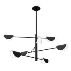 Griestu lampa Maytoni Modern kolekcija melnā krāsā ar baltām detaļām 8xG9 MOD126PL-08B цена и информация | Люстры | 220.lv