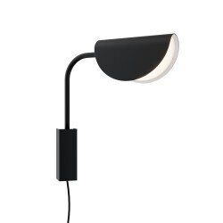 Sienas lampa Maytoni Modern kolekcija melnā krāsā ar baltām detaļām 1xG9 MOD126WL-01B цена и информация | Sienas lampas | 220.lv