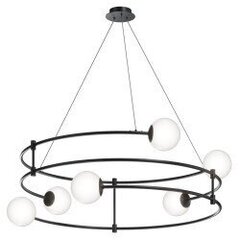 Griestu lampa Maytoni Modern kolekcija melnā krāsā ar baltiem kupoliem &Oslash;81,2cm 6xG9 MOD317PL-06B цена и информация | Потолочные светильники | 220.lv