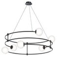 Griestu lampa Maytoni Modern kolekcija melnā krāsā ar baltiem kupoliem Ø81,2cm 6xG9 MOD317PL-06B