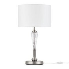 Galda lampa Maytoni Neoclassic niķeļa krāsā ar baltu abažūru MOD014TL-01N cena un informācija | Galda lampas | 220.lv