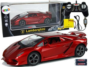 Radiovadāma automašīna Lamborghini Sesto Elemento automobilis, sarkana cena un informācija | Rotaļlietas zēniem | 220.lv