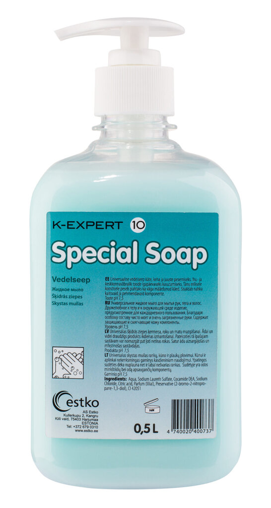 Augstākās kvalitātes šķidrās ziepes ar glicerīnu - Special Soap, 500ml. cena un informācija | Ziepes | 220.lv