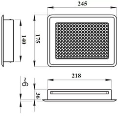 Kamīna reste K3-ML-B 175x245mm balts cena un informācija | Kamīnu un krāšņu aksesuāri | 220.lv