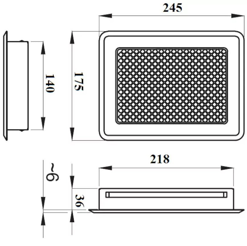 Kamīna reste K3-ML-B 175x245mm balts цена и информация | Kamīnu un krāšņu aksesuāri | 220.lv