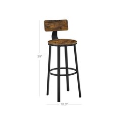 Набор из 2 барных стульев Songmics, коричневый цена и информация | Стулья для кухни и столовой | 220.lv