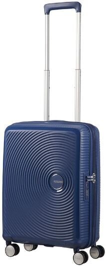 American Tourister rokas bagāža Soundbox Spinner Expandable 55 cm, zilā krāsā cena un informācija | Koferi, ceļojumu somas | 220.lv