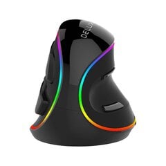 Wired Vertical Mouse Delux M618Plus 4000DPI RGB cena un informācija | Peles | 220.lv