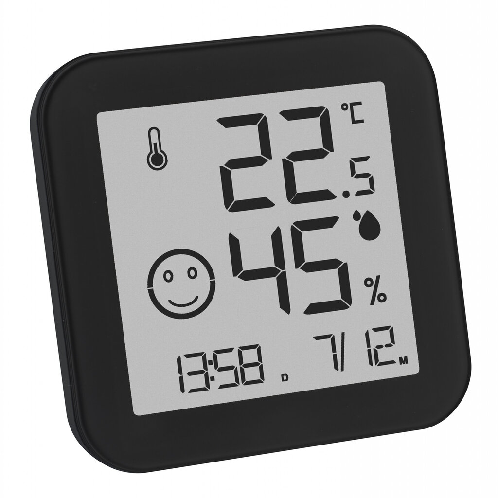 Digitālais termohidrometrs 30.5054, melns cena un informācija | Meteostacijas, āra termometri | 220.lv