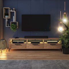 TV galdiņš Selsey Rikke 3D LED, brūns цена и информация | Тумбы под телевизор | 220.lv