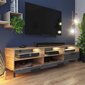 TV galdiņš Selsey Rikke 3D LED, brūns/pelēks cena un informācija | TV galdiņi | 220.lv
