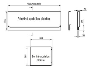 Priekšējais apdares panelis Ravak Chrome 170 cena un informācija | Piederumi vannām un dušas kabīnēm | 220.lv