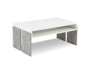 Kafijas galdiņš BSL Concept Zoie, 100x60x45 cm, balts cena un informācija | Žurnālgaldiņi | 220.lv